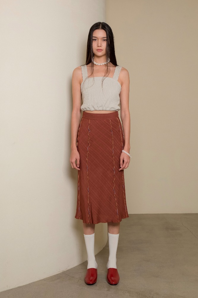Appliqué Detail Mid-length Skirt