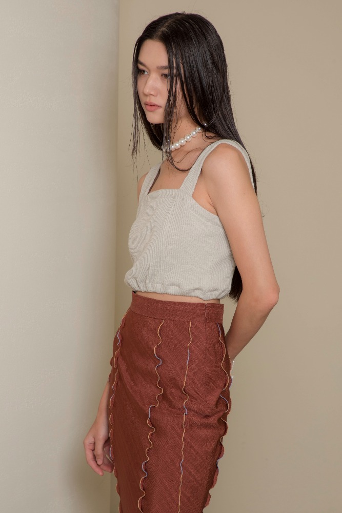 Appliqué Detail Mid-length Skirt